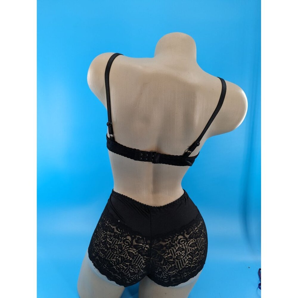 ROMANCE Black Bra & Boyshort set lots of sizes NEW - Picture 6 of 6